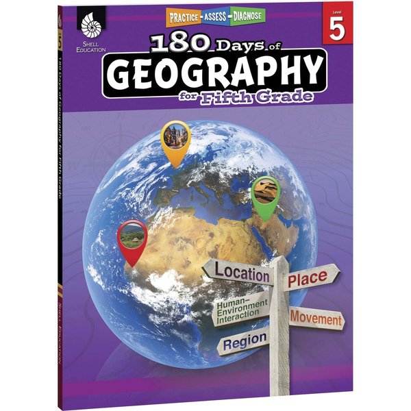 Shell Education 180 Days of Geography, Grade 5 28626